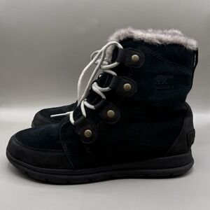 Sorel Explorer Joan Womens 10 Black Waterproof Winter Boots 1808061010